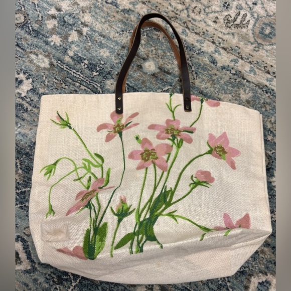 Twos Company Floral Tote Bag - Picture 5 of 7